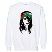 Palestinian Women Palestine Flag Palestinians Woman Scarf Garment-Dyed Sweatshirt