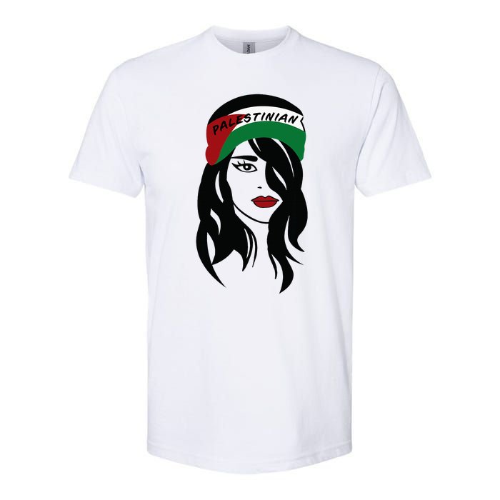 Palestinian Women Palestine Flag Palestinians Woman Scarf Softstyle CVC T-Shirt