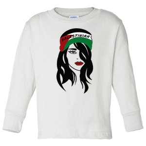 Palestinian Women Palestine Flag Palestinians Woman Scarf Toddler Long Sleeve Shirt