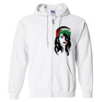 Palestinian Women Palestine Flag Palestinians Woman Scarf Full Zip Hoodie