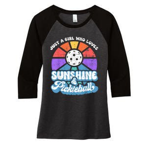 Pickleball, Womens Pickleball Tee, Pickleball Lover Women's Tri-Blend 3/4-Sleeve Raglan Shirt