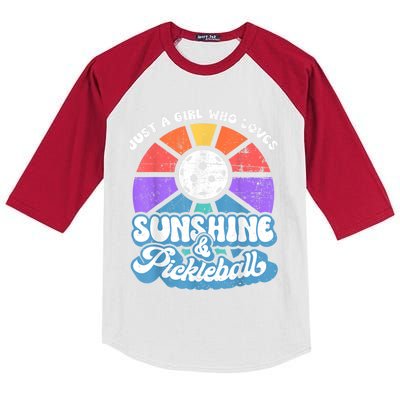 Pickleball, Womens Pickleball Tee, Pickleball Lover Kids Colorblock Raglan Jersey