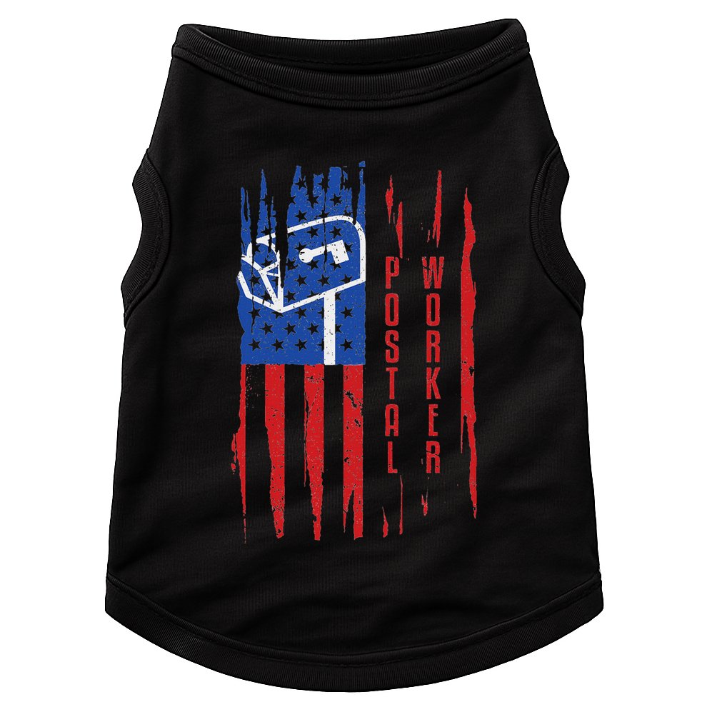 Postal Worker Patriotic Us Post Mail Carrier Man Women Doggie Tank