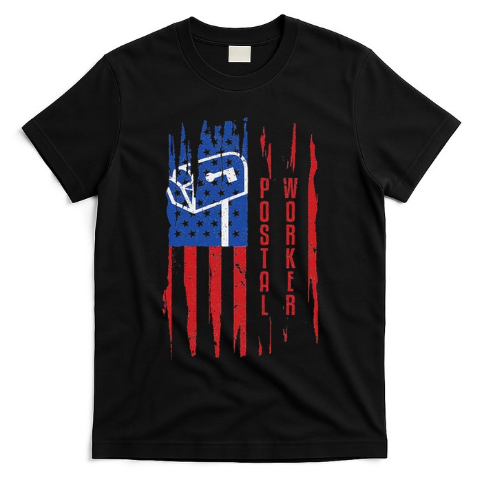 Postal Worker Patriotic Us Post Mail Carrier Man Women T-Shirt