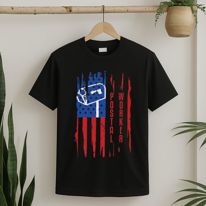 Postal Worker Patriotic Us Post Mail Carrier Man Women T-Shirt