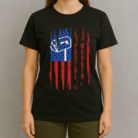 Postal Worker Patriotic Us Post Mail Carrier Man Women T-Shirt
