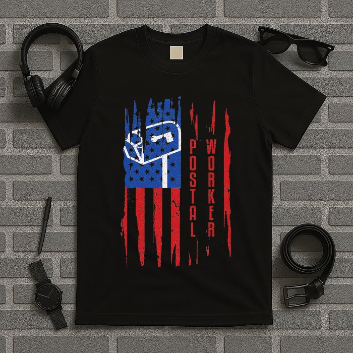 Postal Worker Patriotic Us Post Mail Carrier Man Women T-Shirt