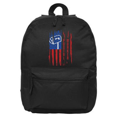 Postal Worker Patriotic Us Post Mail Carrier Man Women 16 in Basic Backpack