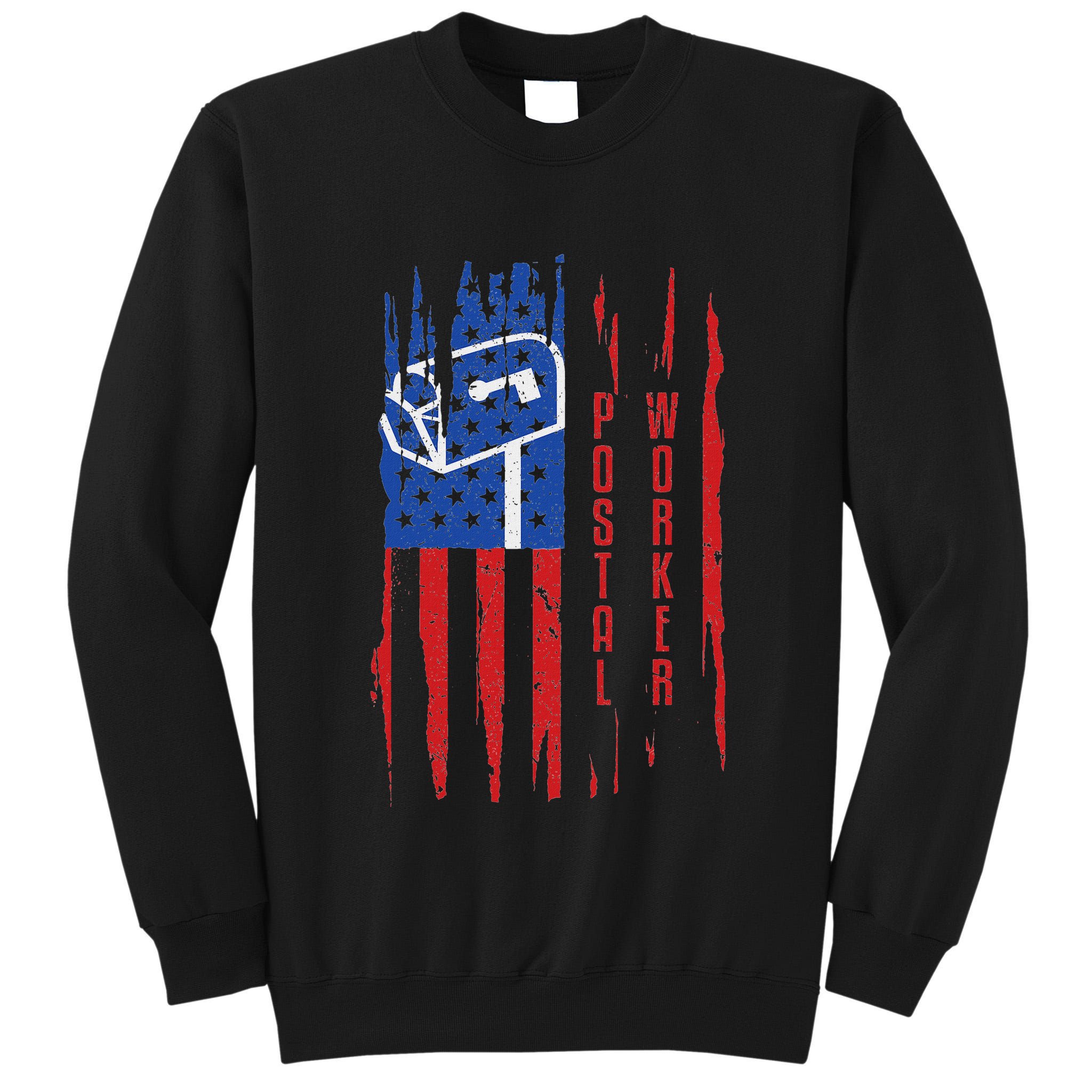 Postal Worker Patriotic Us Post Mail Carrier Man Women Tall Sweatshirt