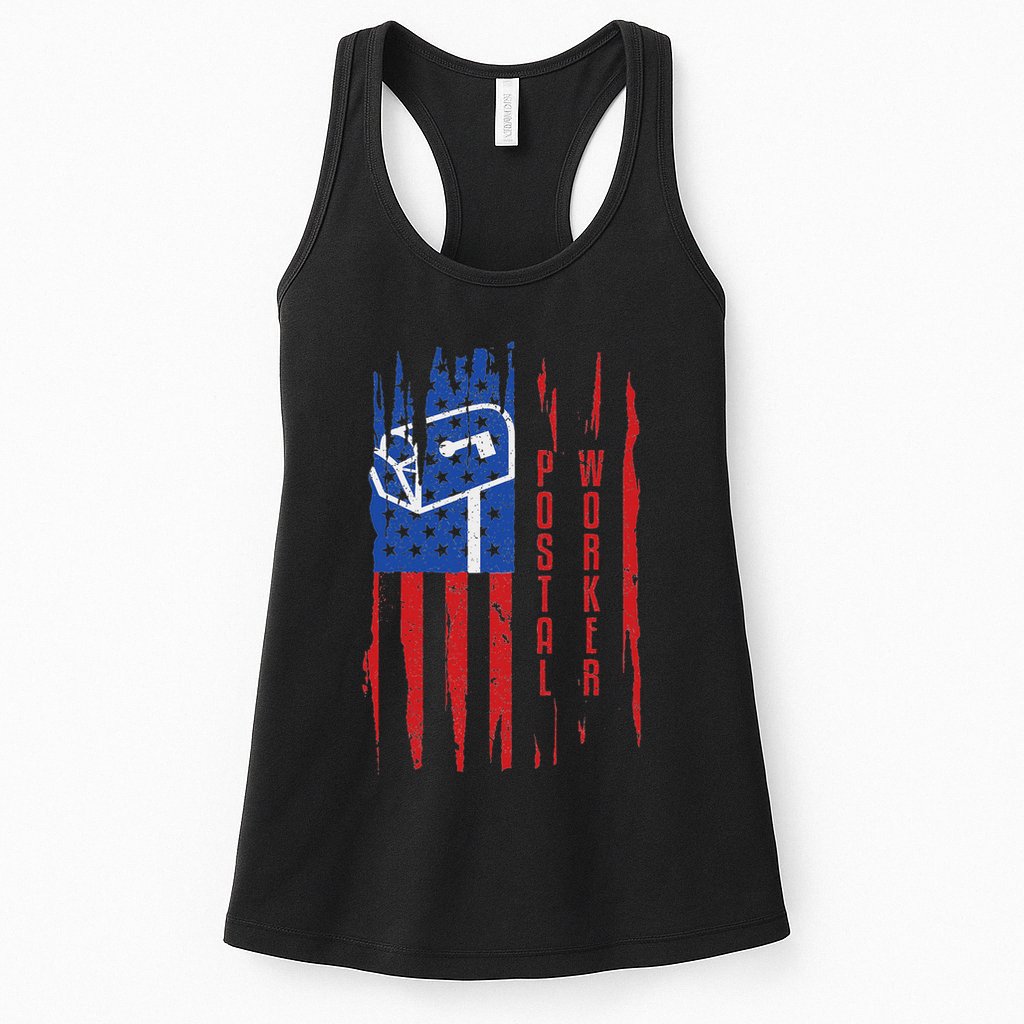 Postal Worker Patriotic Us Post Mail Carrier Man Women Womens Tank Top