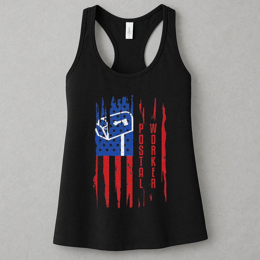 Postal Worker Patriotic Us Post Mail Carrier Man Women Womens Tank Top