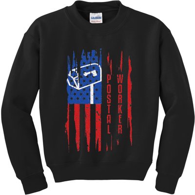 Postal Worker Patriotic Us Post Mail Carrier Man Women Kids Sweatshirt