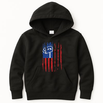 Postal Worker Patriotic Us Post Mail Carrier Man Women Kids Hoodie