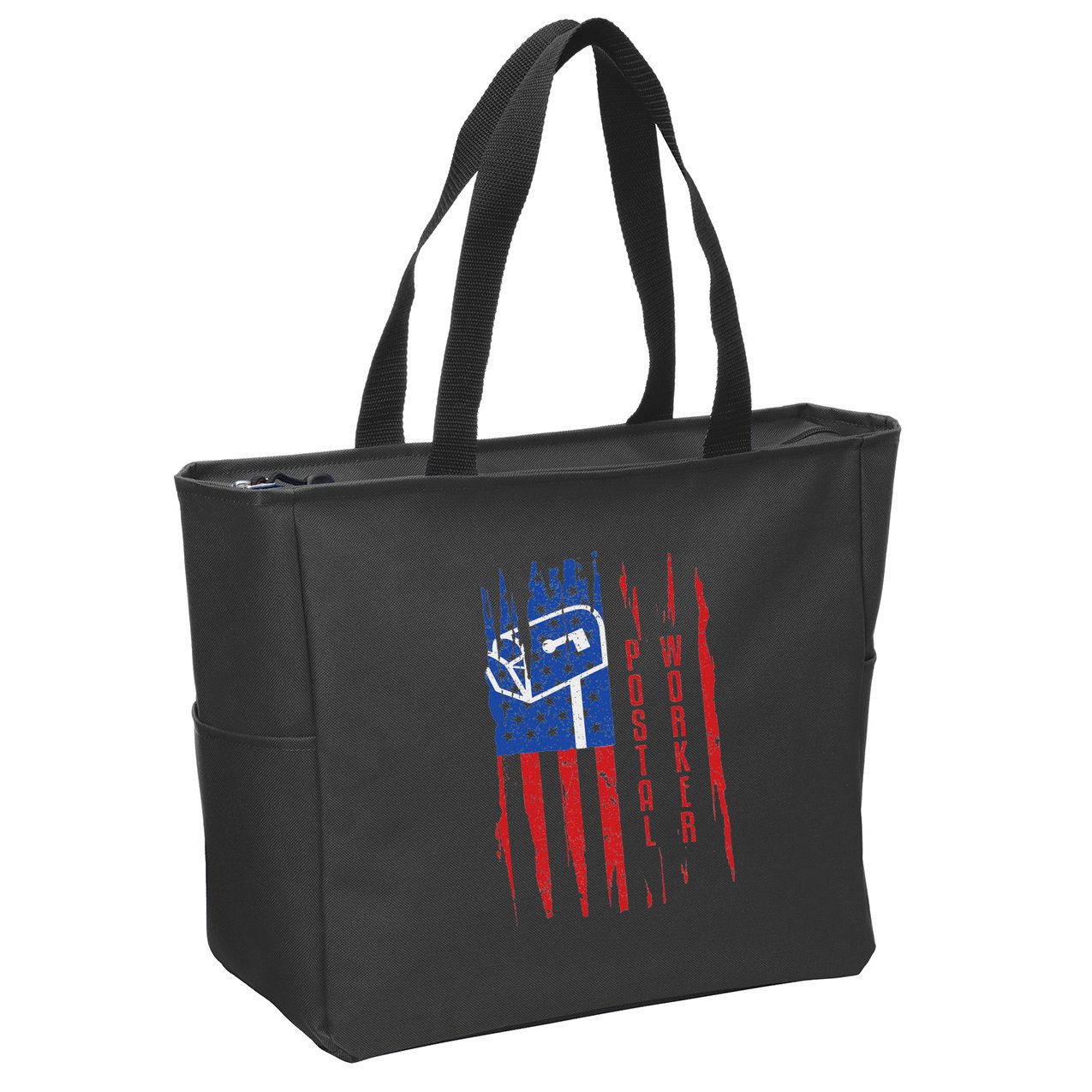 Postal Worker Patriotic Us Post Mail Carrier Man Women Zip Tote Bag
