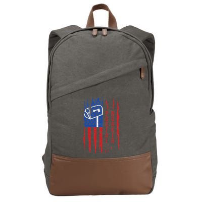 Postal Worker Patriotic Us Post Mail Carrier Man Women Cotton Canvas Backpack