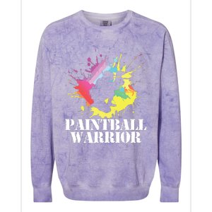 Paintball Warrior Paintball Player Birthday Party Colorblast Crewneck Sweatshirt