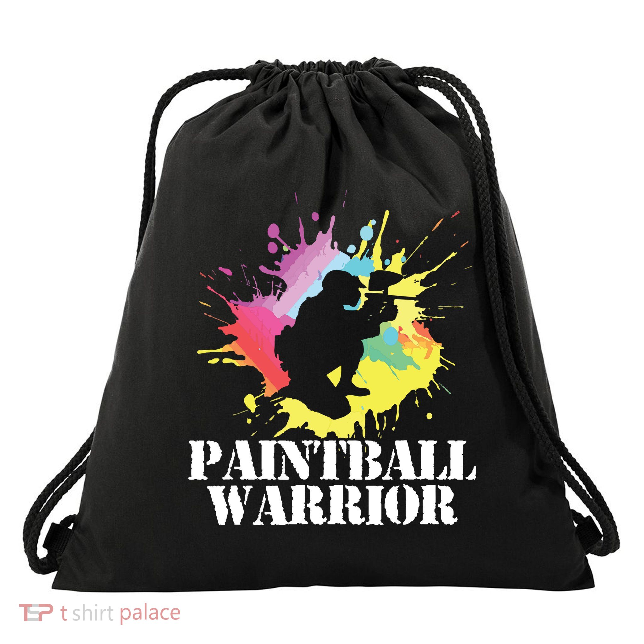 Paintball Warrior Paintball Player Birthday Party Drawstring Bag