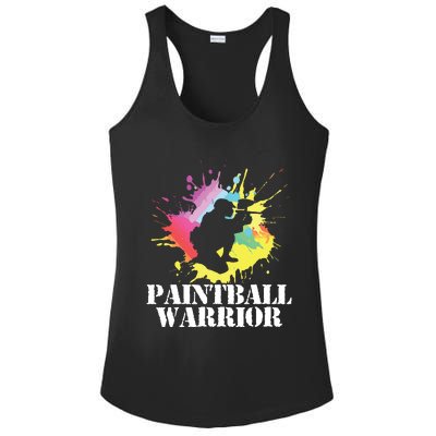 Paintball Warrior Paintball Player Birthday Party Ladies PosiCharge Competitor Racerback Tank