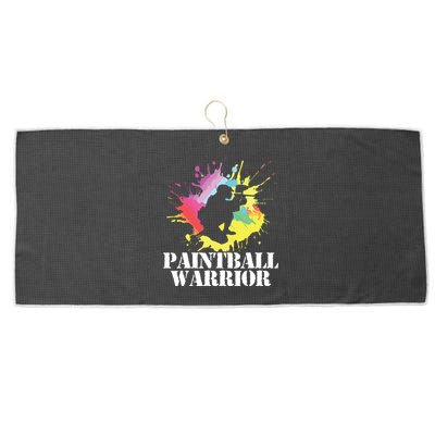 Paintball Warrior Paintball Player Birthday Party Large Microfiber Waffle Golf Towel