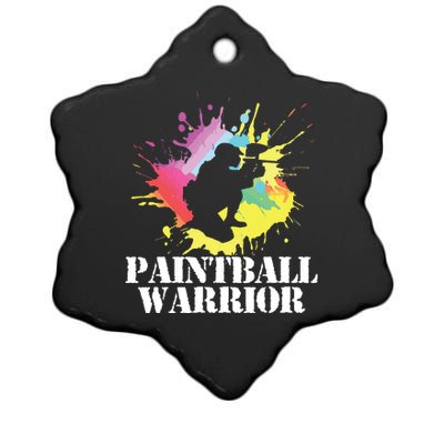 Paintball Warrior Paintball Player Birthday Party Ceramic Star Ornament