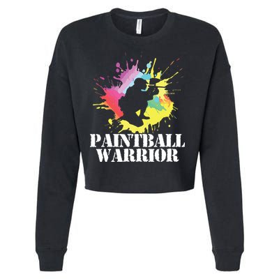 Paintball Warrior Paintball Player Birthday Party Cropped Pullover Crew