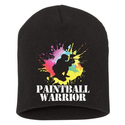 Paintball Warrior Paintball Player Birthday Party Short Acrylic Beanie