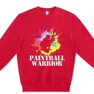 Paintball Warrior Paintball Player Birthday Party Premium Crewneck Sweatshirt