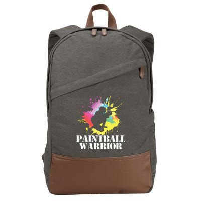 Paintball Warrior Paintball Player Birthday Party Cotton Canvas Backpack