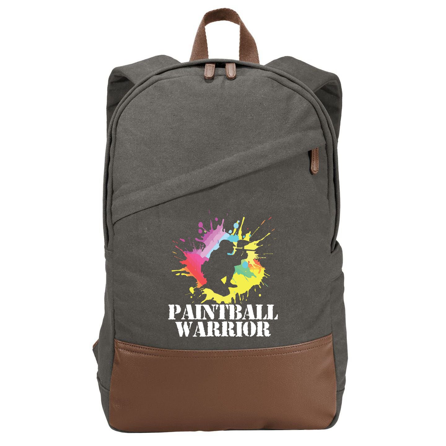 Paintball Warrior Paintball Player Birthday Party Cotton Canvas Backpack