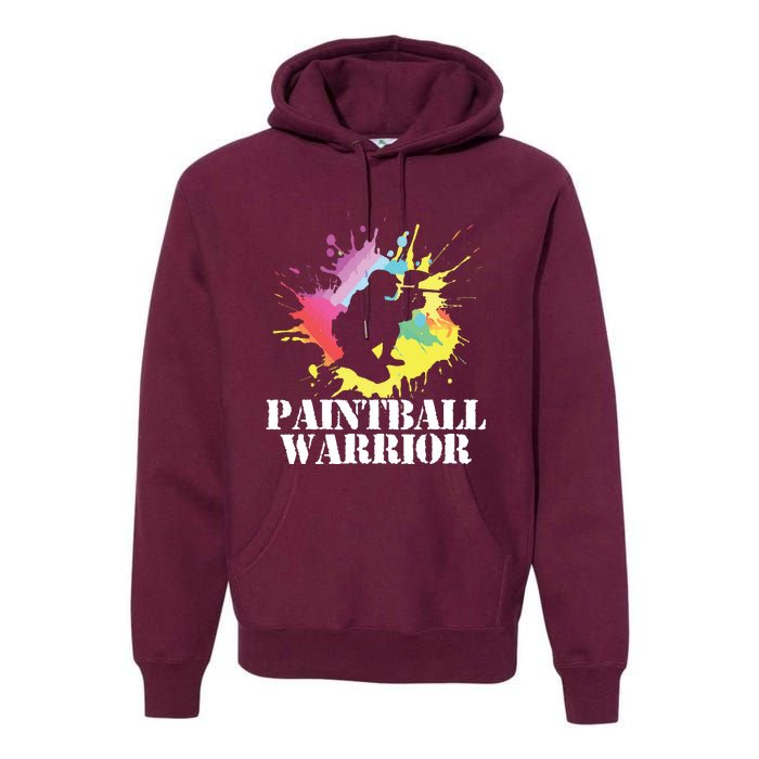 Paintball Warrior Paintball Player Birthday Party Premium Hoodie