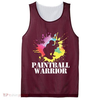 Paintball Warrior Paintball Player Birthday Party Mesh Reversible Basketball Jersey Tank