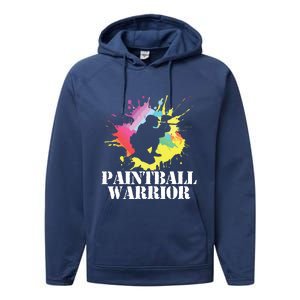 Paintball Warrior Paintball Player Birthday Party Performance Fleece Hoodie