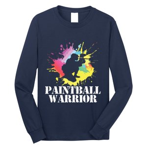 Paintball Warrior Paintball Player Birthday Party Long Sleeve Shirt