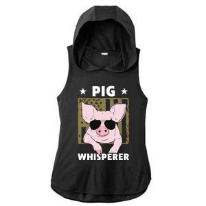 Pig Whisperer Pig Design For Men Hog Farmer Ladies PosiCharge Tri-Blend Wicking Draft Hoodie Tank