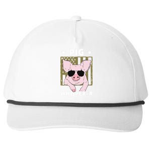 Pig Whisperer Pig Design For Men Hog Farmer Snapback Five-Panel Rope Hat