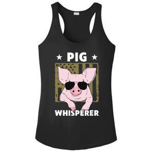 Pig Whisperer Pig Design For Men Hog Farmer Ladies PosiCharge Competitor Racerback Tank