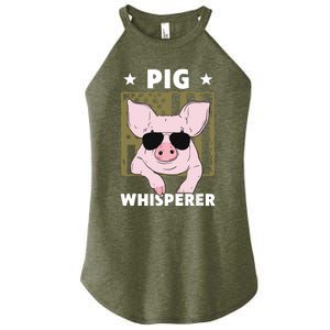 Pig Whisperer Pig Design For Men Hog Farmer Women's Perfect Tri Rocker Tank