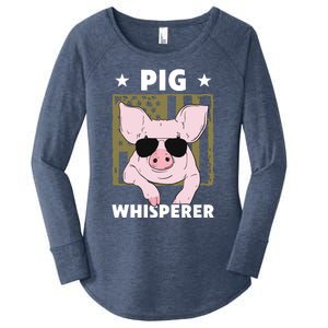 Pig Whisperer Pig Design For Men Hog Farmer Women's Perfect Tri Tunic Long Sleeve Shirt