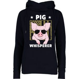 Pig Whisperer Pig Design For Men Hog Farmer Womens Funnel Neck Pullover Hood