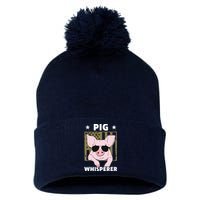 Pig Whisperer Pig Design For Men Hog Farmer Pom Pom 12in Knit Beanie