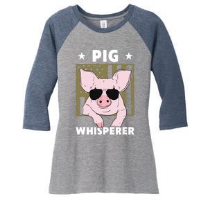 Pig Whisperer Pig Design For Men Hog Farmer Women's Tri-Blend 3/4-Sleeve Raglan Shirt