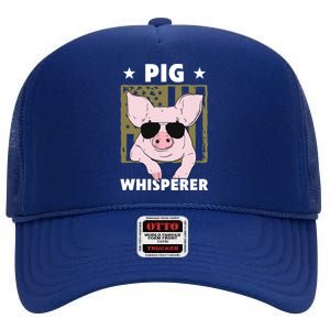 Pig Whisperer Pig Design For Men Hog Farmer High Crown Mesh Back Trucker Hat