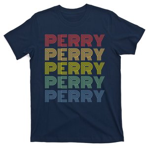 Perry Wordmark Pattern Personalized Name Retro Premium T-Shirt