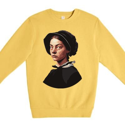 Pilgrim Woman Painting Premium Crewneck Sweatshirt