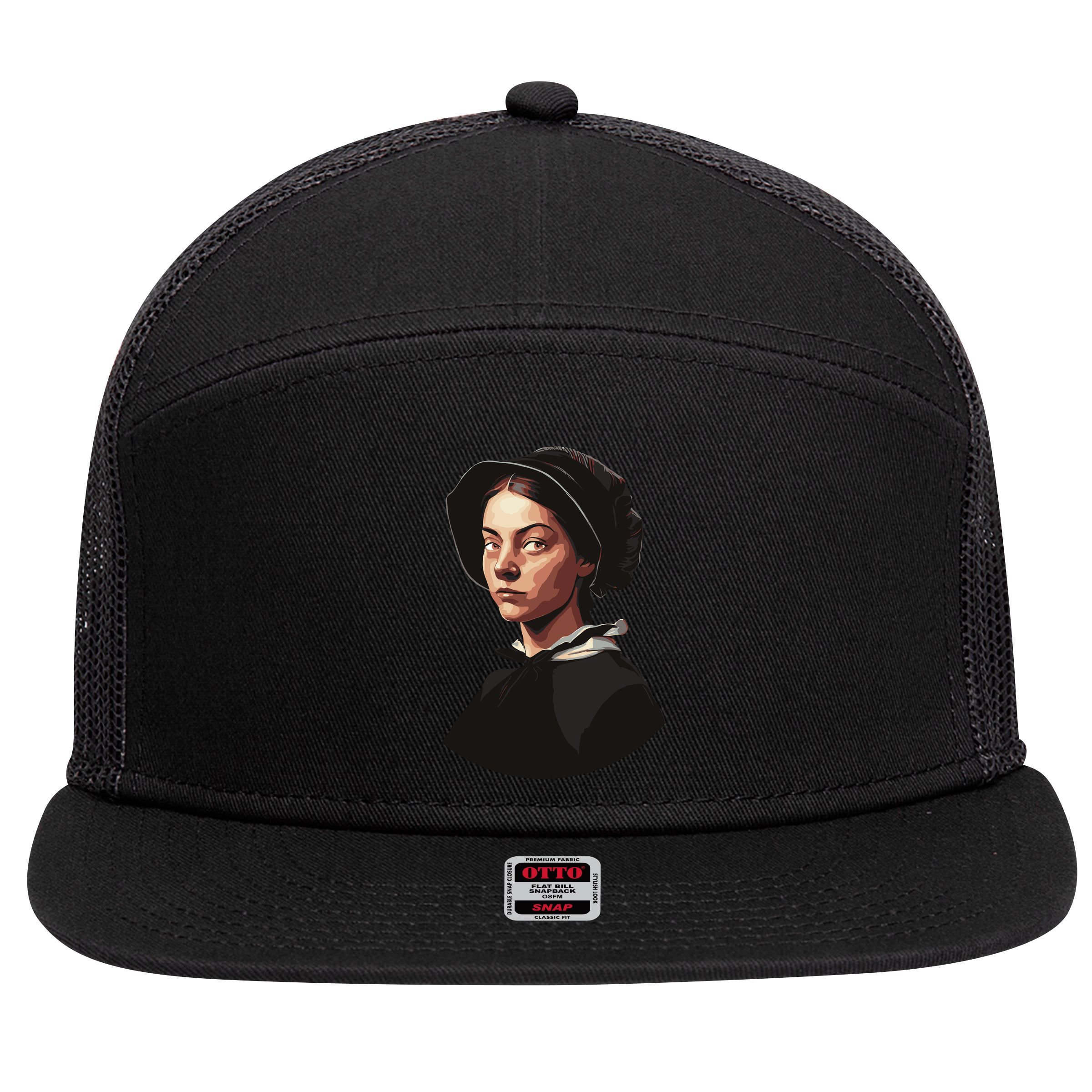 Pilgrim Woman Painting 7 Panel Mesh Trucker Snapback Hat