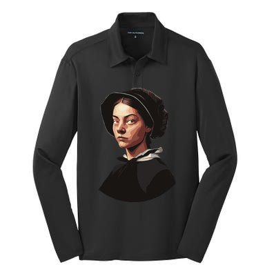 Pilgrim Woman Painting Silk Touch Performance Long Sleeve Polo