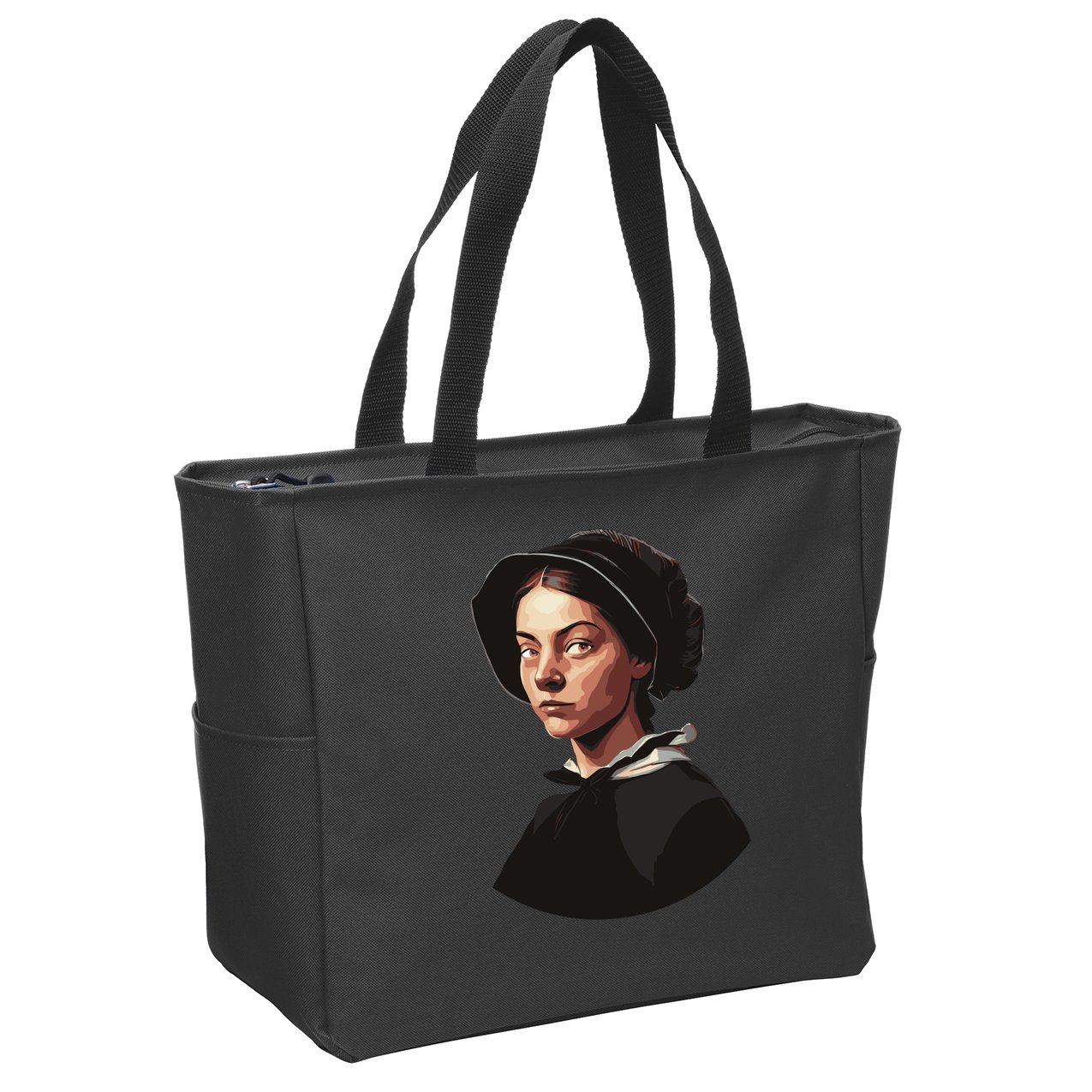Pilgrim Woman Painting Zip Tote Bag