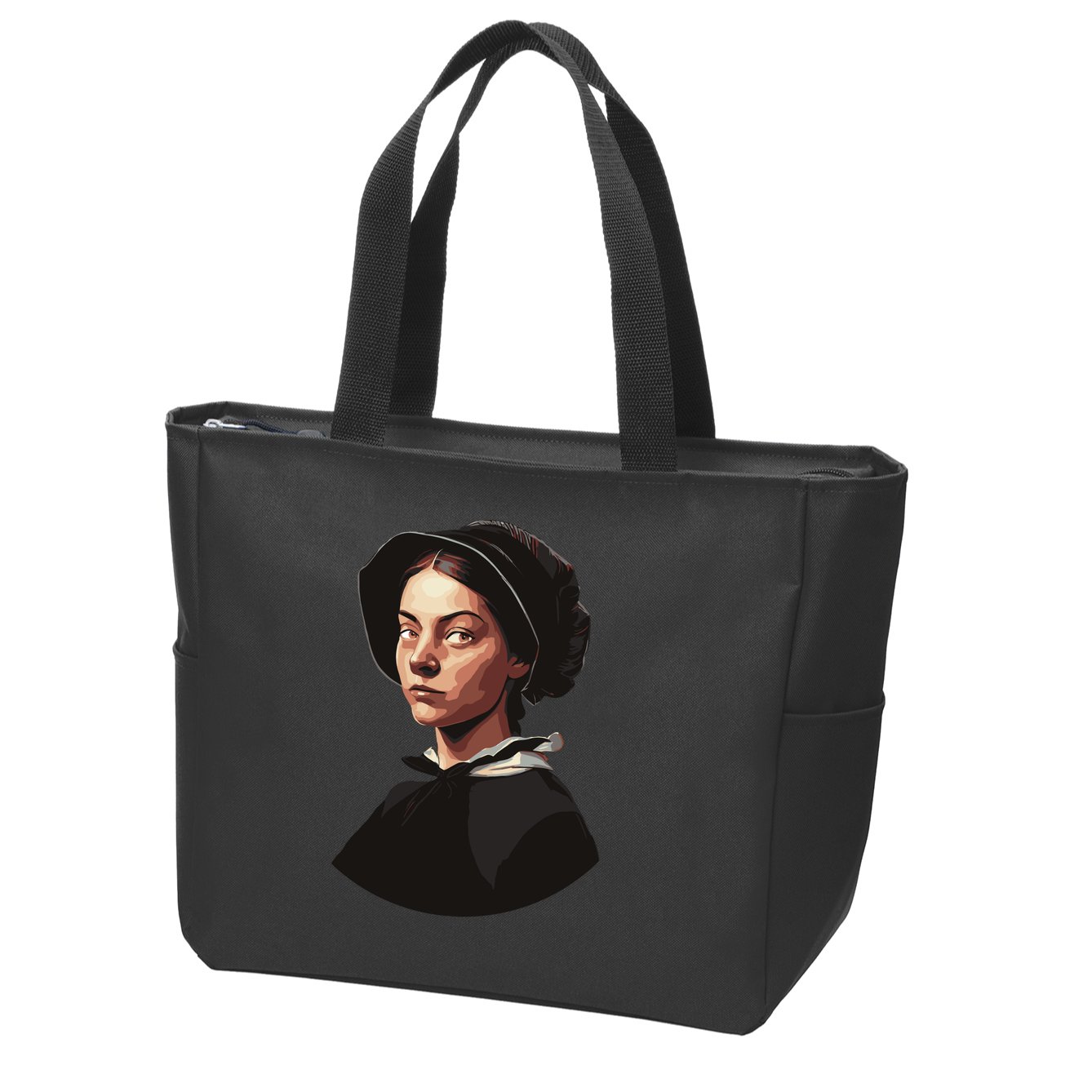 Pilgrim Woman Painting Zip Tote Bag