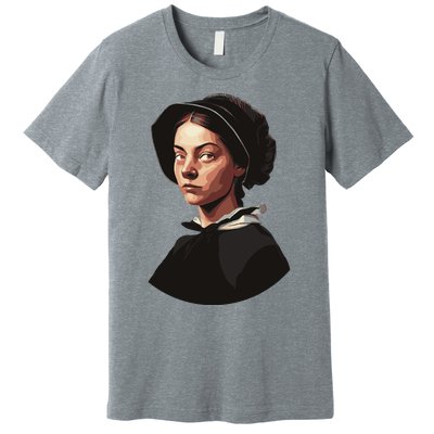 Pilgrim Woman Painting Premium T-Shirt