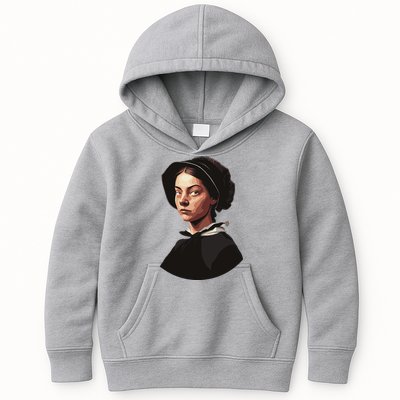Pilgrim Woman Painting Kids Hoodie